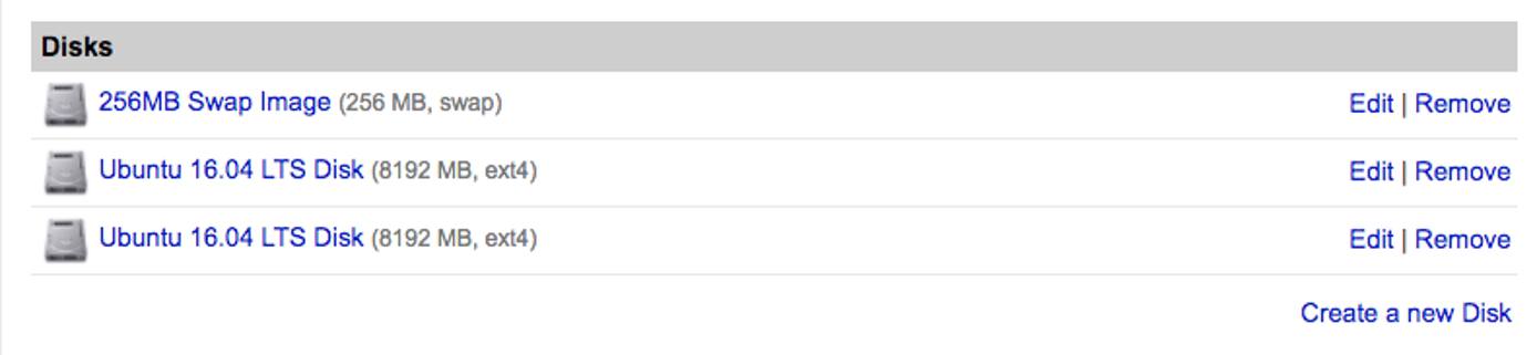 Create a Linode Disk Create a Linode Disk