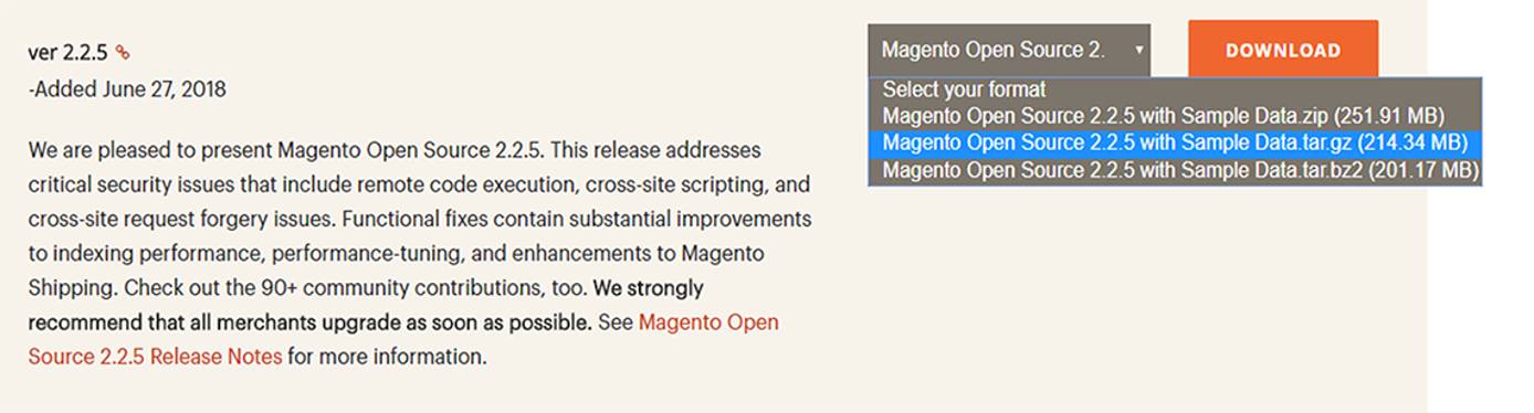 Select the option ending in “.tar.gz”